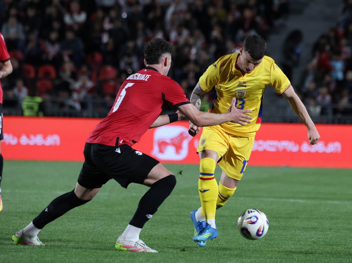 georgia-–-romania-1-1.-doar-egal-pentru-”tricolori”,-la-primul-meci-al-lui-gica-hagi-de-la-revenire